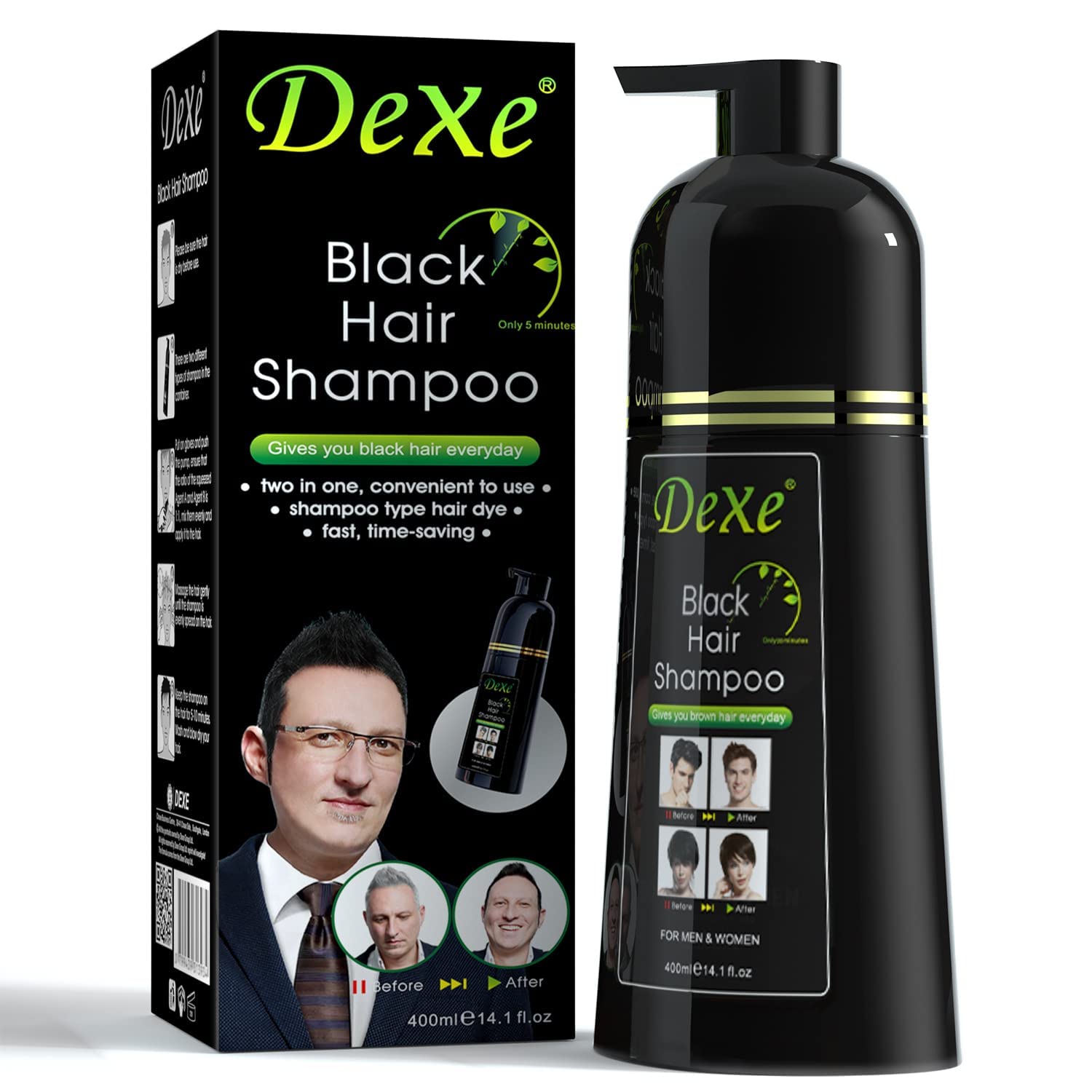 ✨ **DEXE Black Hair Shampoo 400ML– চুল কালো হবে মাত্র 5 মিনিটে!** ✨